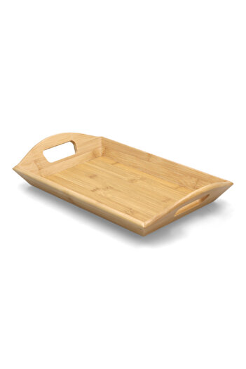 Bien Servi High Quality Rectangular Shaped Bamboo Serving Tray Brown