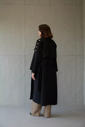 Kirazgym Trench Coat with Shoulder Epaulet Detail 1300