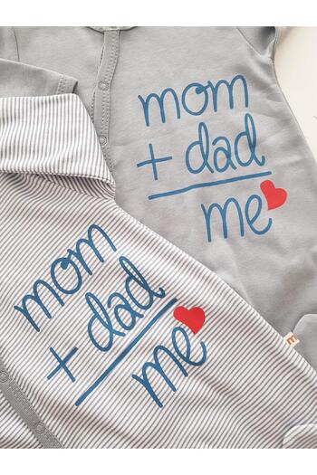 ilkimbebe Mom Dad Me 2 Pack Baby Rompers
