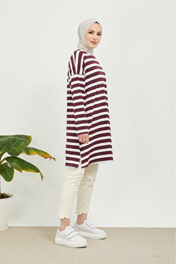 ALMİNA Pocketed Cotton Viscose Tunic
