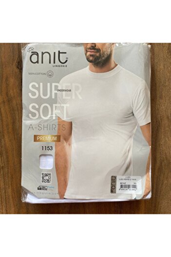 Anıt Men's Combed Cotton Crew Neck Half Sleeve Undershirt