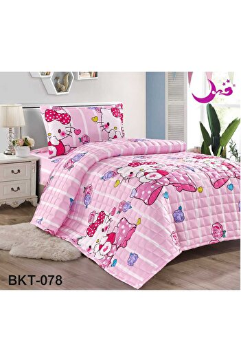 Generic 3-piece summer children's bedspread with distinctive shapes