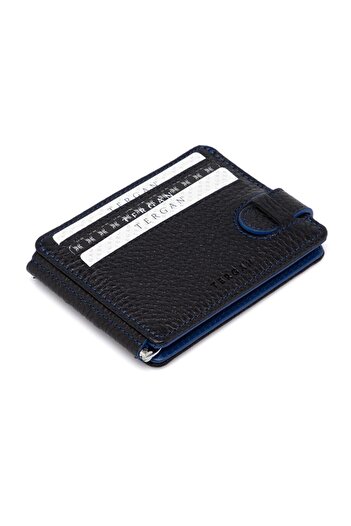 Tergan Black Genuine Leather Unisex Credit Card Holder - S1Kk00001637-K1B