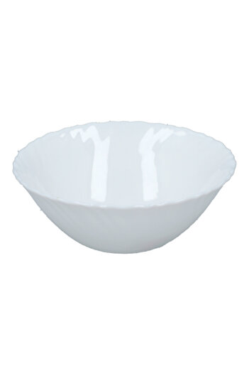Luminarc Feston Dishwasher Safe Multipurpose Round Glass Bowl White 18cm