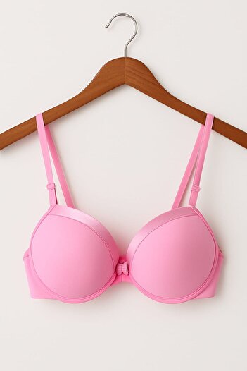 enmodaiçgiyim Supported White Satin Piping Luxury Women's Bra