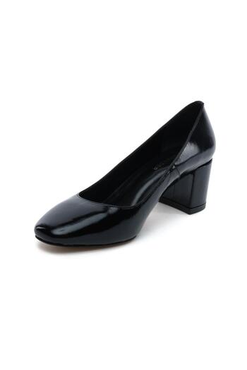Greyder 59257 Black Wrinkled Patent Leather Genuine Leather Women's Classic Shoes