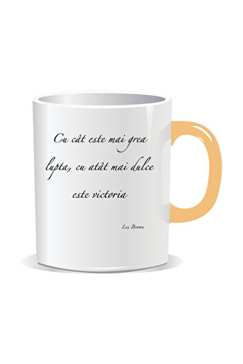 OEM Personalized mug with inspirational message, The harder the fight