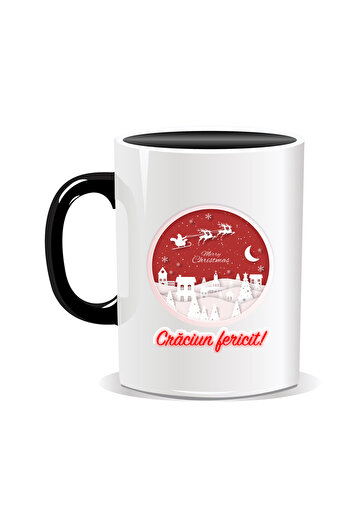 OEM Personalized Christmas mug, Merry Christmas - Black interior