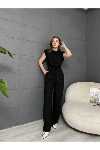 Butik Merrline Women's Premium Padded Crepe Jumpsuit