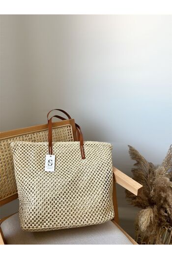 Swaggo collections Women's Straw Raffia Knitted Shoulder Bag