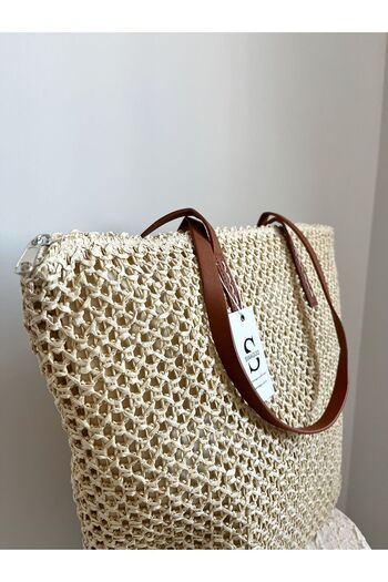 Swaggo collections Women's Straw Raffia Knitted Shoulder Bag