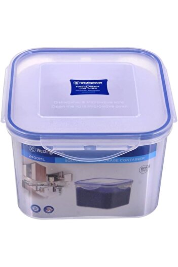 Westinghouse 2.4L Square Food Storage Box | Durable BPA-Free Plastic | Airtight Seal | Ideal for Lar