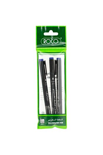 Roco Calligraphy Pen Chisel 1.0, 2.0, 3.0 mm Blue