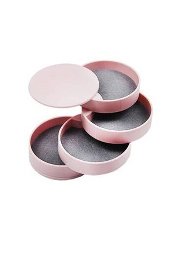 Generic 4-Compartment Jewelry Organizer - Pink