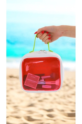 truvalıhelen Beach Bag Plastic Transparent with Zipper