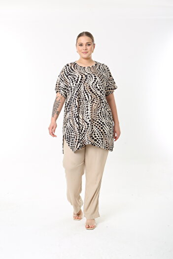 XL Modam Women's Plus Size Tunic Pants Suit