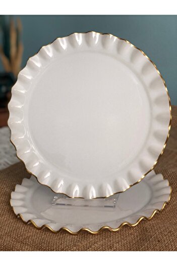 B&M Isabella Patterned Curved Serving Plate 6 Pieces
