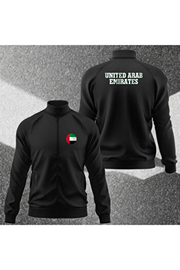 SARI United Arab Emirates Uae Flag Logo Diver Fabric Tracksuit Top
