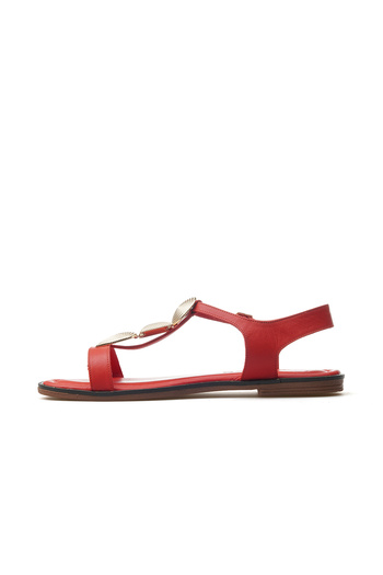 Venüs Women's Buckle Detailed Sandals 25Y 25161301Y Z Red