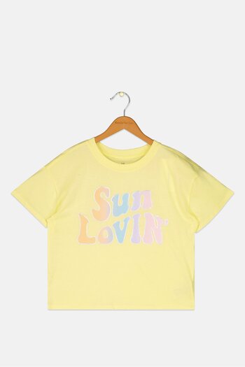 GAP Kids Girl Graphic Print Short Sleeves Top, Multicolor