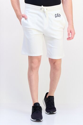 GAP Men Embroidered Logo Basic Shorts, White