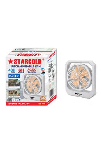 Generic STARGOLD Rechargeable 3 Speed Fan with 2000mAh Battery & USB-C for Home, Office & Travel