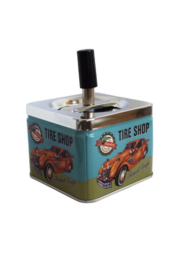 PUFO Tire Shop metal ashtray windproof with button