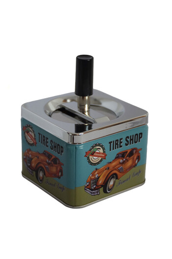 PUFO Tire Shop metal ashtray windproof with button
