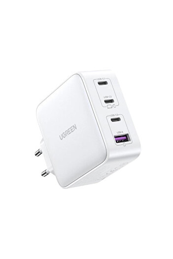 Ugreen Adaptor de alimentare CD226, GaN 100W 3 x USB-C, 1 x USB-A, PD 3.0, QC 4+, Alb