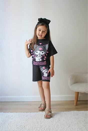 Blippi Kuromi Anime Printed Cotton Double Girl Suit