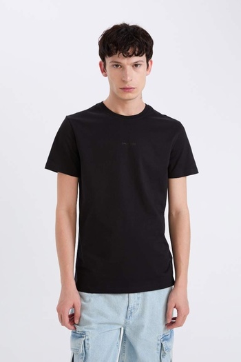 DeFacto Men's T-Shirt D5566Ax/Bk81 Black