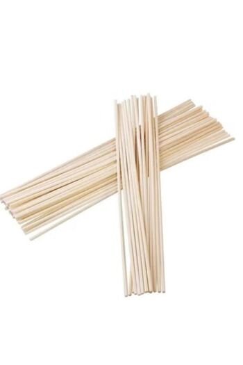 SKP Plastic Round Wooden BBQ Skewers 35cm x 0.5cm (50pcs)
