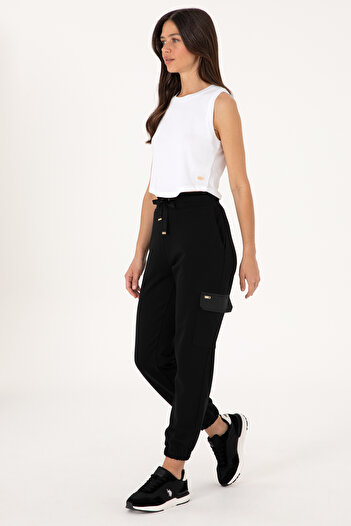 U.S. Polo Assn. Kadın Siyah Jogger Eşofman Altı 50306714-VR046