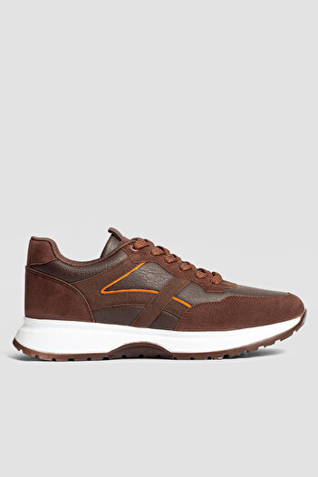 KİNGLE Brown Color Orthopedic Sole Sports Daily Casual Men's Shoes 5432