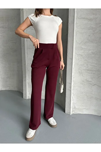 RPT MODA High Waist Cirtli Belt Palazzo Pants