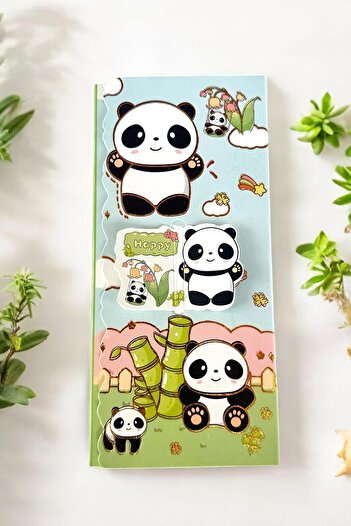 TAKIŞTIR Hârtie adezivă de culoare albastru deschis cu figurină panda