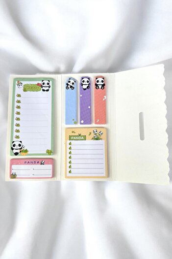 TAKIŞTIR Pink Color Panda Figured Adhesive Note Paper