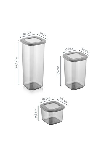 UnicUtil Set of 12 food containers, UniqueUtil, Spacious Versatile, Anthracite