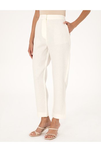 Pierre Cardin Ecru Carrot Fit Linen Trousers 50299985-Vr019