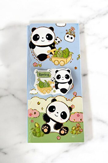 TAKIŞTIR Hârtie adezivă de notițe cu figură de panda de culoare albastră