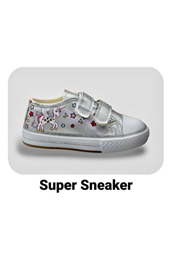 JOJO KIDS Girl's unicorn light-up sports shoes, orthopedic velcro sneakers.