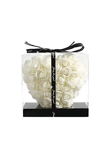 Teno White Rose Heart