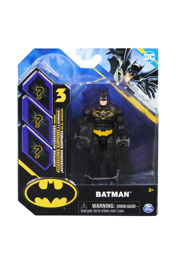 Batman ARTICULATED BATMAN FIGURINE 10CM WITH 3 SURPRISE ACCESSORIES