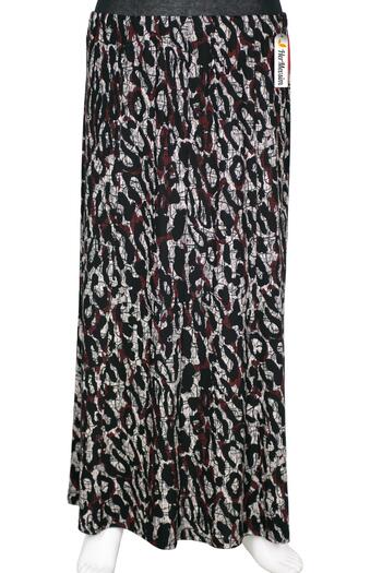 HESNA Women's Betül 8 Piece Elastic Unlined Black Skirt Pattern 41