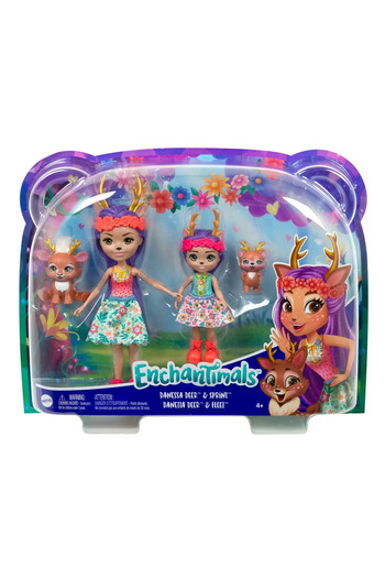 Enchantimals SISTERS DOLL SET AND THEIR PETS DANESSA DEER AND SPRINT AND DANETTA DEER AND FLEET