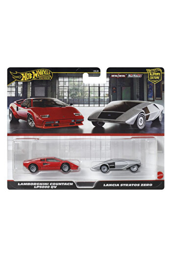 HOT WHEELS SET 2 MASINUTE METALICE LAMBORGHINI COUNTACH LP5000 QV SI LANCIA STRATOS ZERO SCARA 1:64