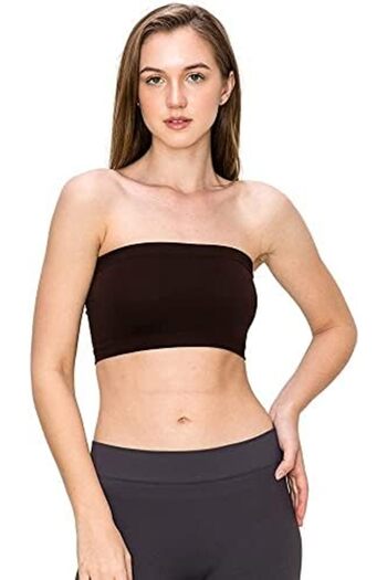 Glamroot Women's Strapless Non Padded Tube Bra, Free Size