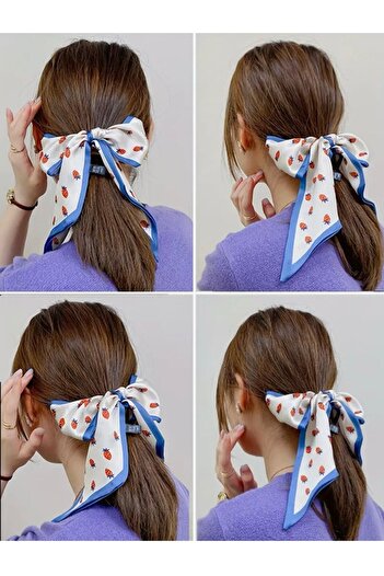 Store Women's Modern Kerchief Bandana Hair Tie Shawl Strawberry Pattern Bandana