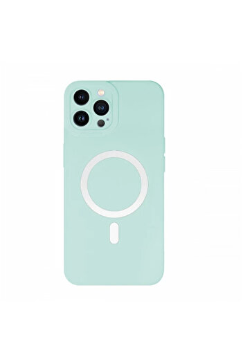 OEM Magsafe case for Iphone 12 PRO made of silicone with camera protection - Turquoise