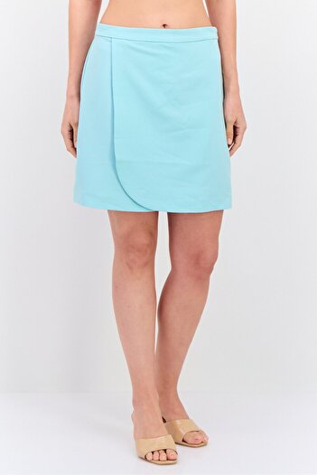naked Women Plain Mini Skirt, Turquoise